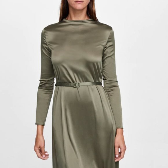 ZARA | Satin Dress - Picture 2 of 8
